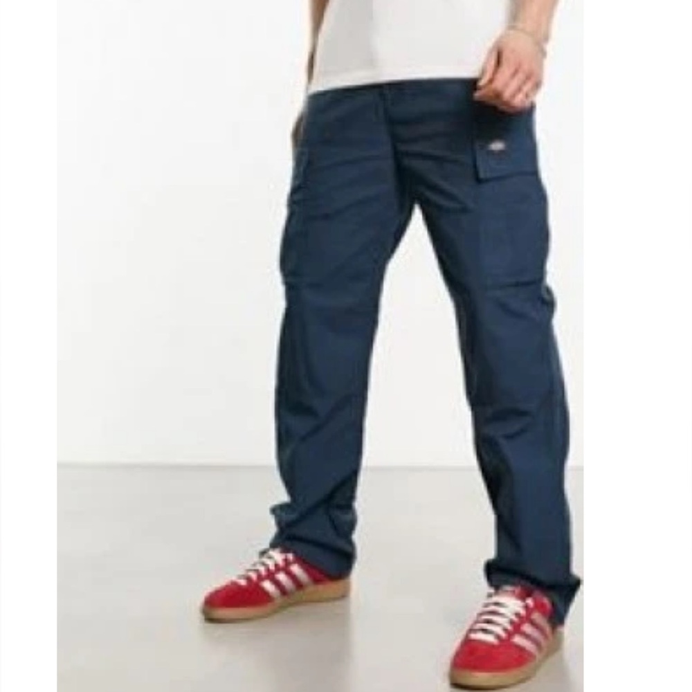 NEW Urban Outfitters Dickies Cargo Ripstop Navy Eagle Blend Pant 28 Waist